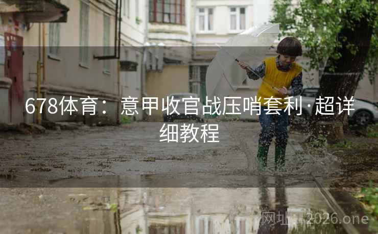 678体育:意甲收官战压哨套利·超详细教程 678体育:意甲收官战压哨套利·超详细教程