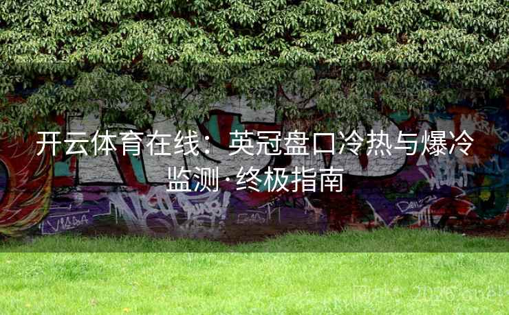 开云体育在线：英冠盘口冷热与爆冷监测·终极指南